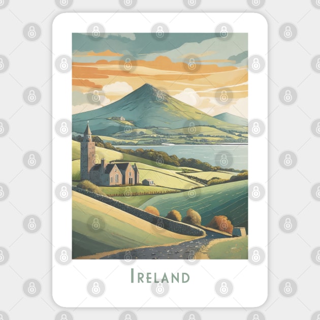 Ireland - Emerald Irish Isle Serenity Sticker by POD24